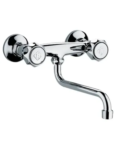 Wall-mounted sink mixer Paffoni Danubio chrome DA161CR