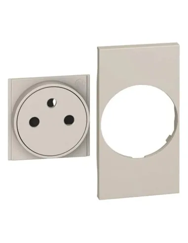 Cover + top Bticino Living Now for standard French/Belgian socket FLAT KW55F