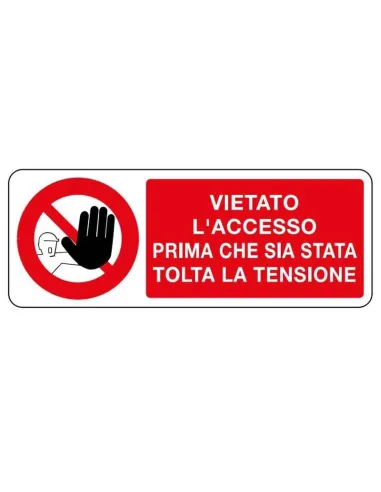 Italweber prohibition sign in aluminum 350x125 mm 6CR722-A