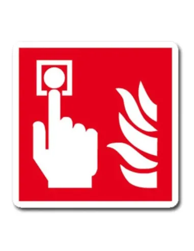 Italweber fire alarm sign 120mm side in aluminum F005-1604-A