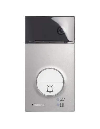 Bticino 2-wire video pushbutton panel for single or two-family wall mounting 343091