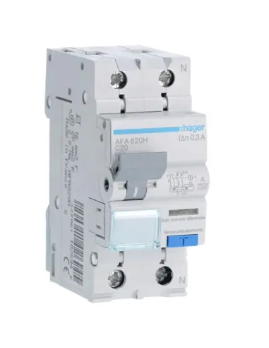 Hager 1P+N 300MA 20A AFA820H residual current circuit breaker