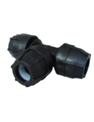 Raccordo a T 90 gradi Nupi Diametro 50 mm in PE 10KT50