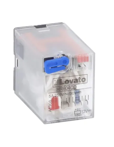 Lovato industrial relay 5A 4 exchanges 24VDC + LED HR604CD024