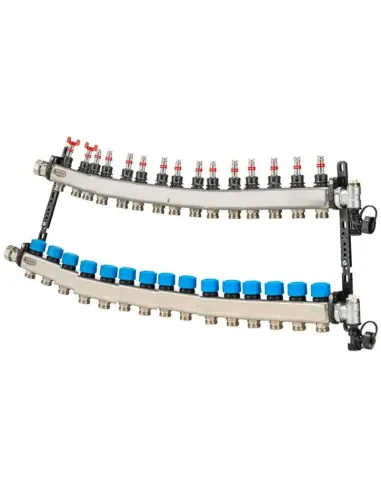 Cappellotto MDSS manifold for 15-way 1 inch UFH5715 radiant systems