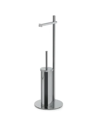 Gedy Circe chrome toilet roll holder stand with toilet brush 1432-13