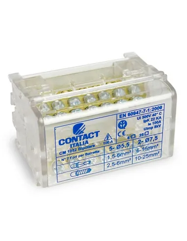 Contact 2P 100A 7-hole Bipolar Modular Terminal Block CM1052