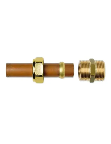 Eurotis fitting for connecting pipes DN15 M/M 3/4 brass A03-0001-01584