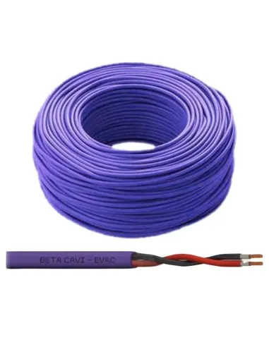 Beta fire resistant cable Cables 2x1.5 mm2 sheath LSZH Purple 500m