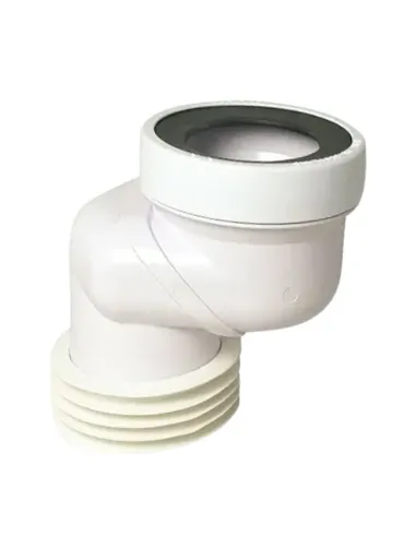 Eccentric toilet waste for GTL pipes D 110 mm 6 cm white 234200PB6