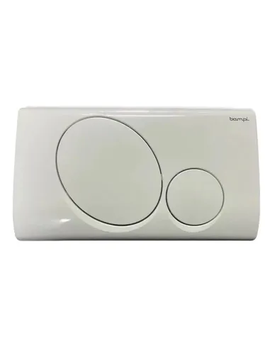 Placca di scarico WC per cassette ad incasso Bampi 2 tasti bianco CPLAC2TN