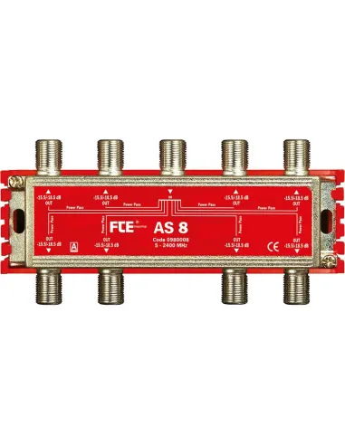 Divisore TV FTE classe A terrestri e satellitari 8 uscite di 16 dB