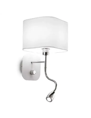 Lampada a parete Ideal Lux Holiday bianca AP2 1XE14 IP20 124162