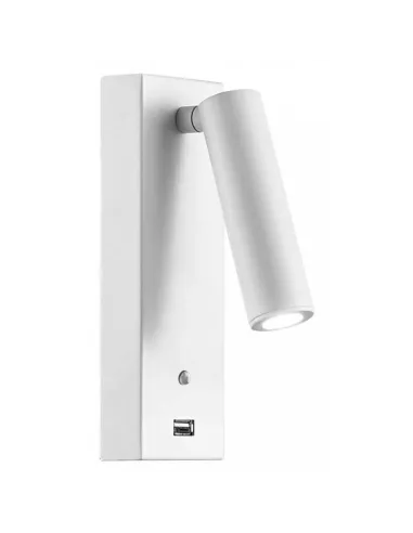 Beneito Faure PURE LED wall lamp 4W 2700K white with USB 4142-V2