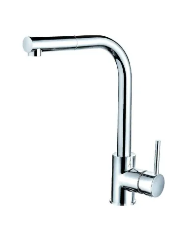 Mc sink mixer with adjustable spout lever in chromed brass