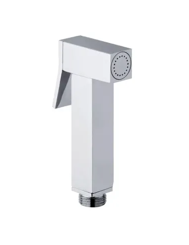 Square shower head for shut-off hydrobrush in chromed brass