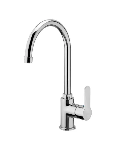 Paffoni Blue Sink Mixer with curved swivel spout BLU180CR