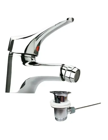 Paini Pilot single-lever bidet mixer with waste 04CR306P1