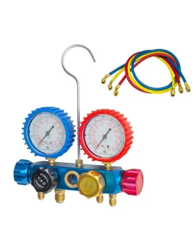 Manometer unit with 3 pipes for Mgf Tools 4-way 5/16 air conditioners 930795