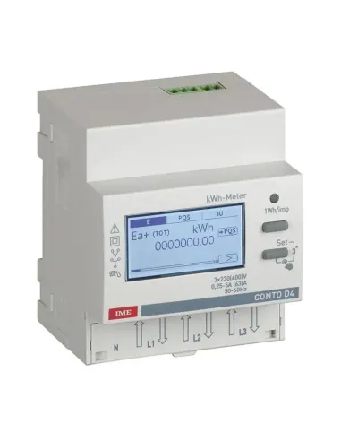 Contatore di energia Ime 63A trifase ad impulsi 4 moduli CE4DF30PCL1