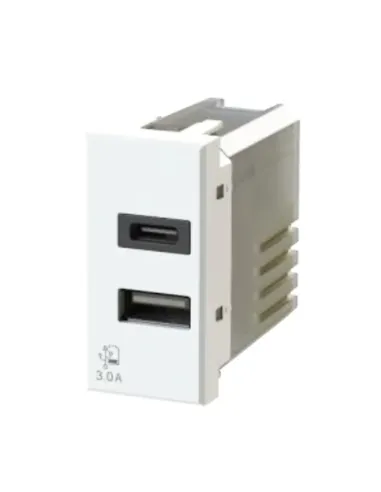 Presa USB 4Box 3.0A per serie Bticino Axolute bianco 4B.HC.USB.30