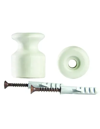 Gambarelli insulator in white porcelain with screws and plugs 01200