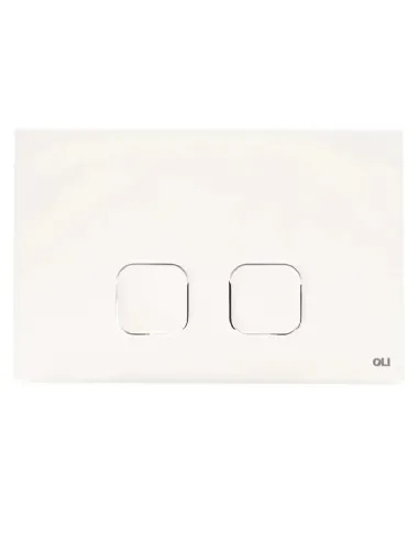 Oli Plain Dual double button control plate White OL0070826