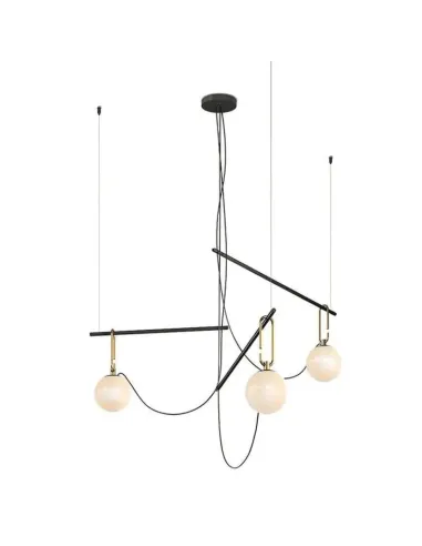 Artemide NH S3-14 Suspension Black and brass 1276010A