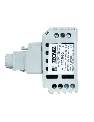 Dimmer Tecnel 0/1-10Vcc passivo con interruttore 10A Keystone Grigia TE0595G