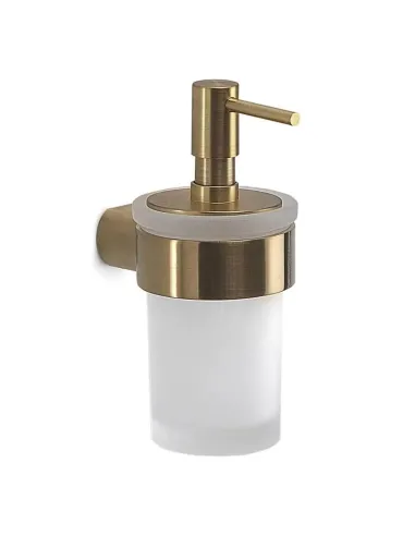 Wall mounted liquid soap dispenser Gedy Pirenei matte gold glass PI81-88