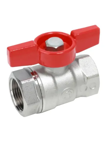 Giacomini FF 1 inch valve with red butterfly handle R251X005