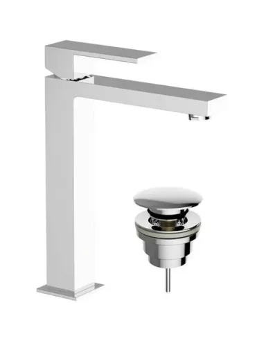 Teorema Pillar high basin mixer with waste and flexible hoses 9K36111-003