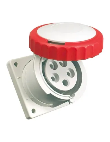 Fanton 3P+N+E 16A 400V IP67 industrial flush-mounted socket outlet red 71545