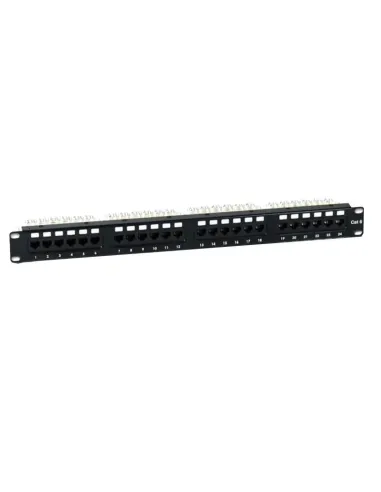 Patch panel Item 24 RJ45 sockets cat.6 UTP Black 60110