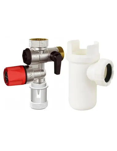 Safety group with siphon for boilers and water heaters Watts 1/2" MF chrome