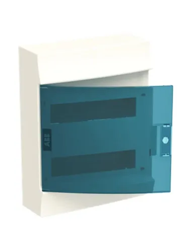 Centralino ABB a parete 24 moduli IP41 porta blue petrol bianco 2 file 41P12X22