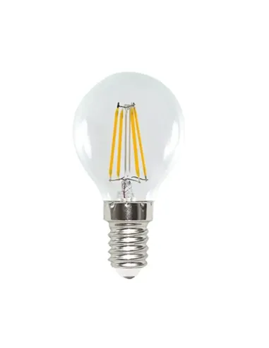 Lampadina sfera a filamento LED Poliplast 5W 3000K attacco E14 500761W