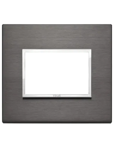 Placca Vimar Eikon Evo 3 moduli grigio lava 21653.03