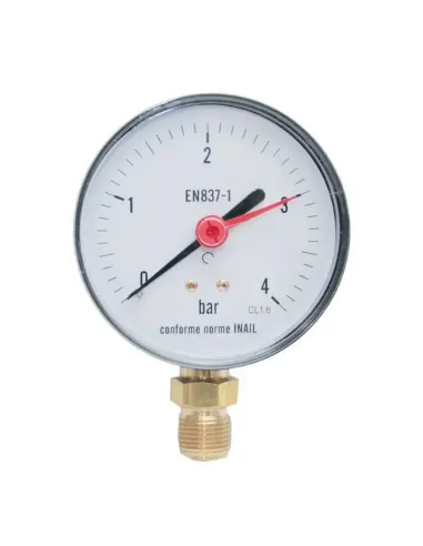 Ferrari gas pressure gauge 16 bar 1/4 radial connection 52 mm 110510/16