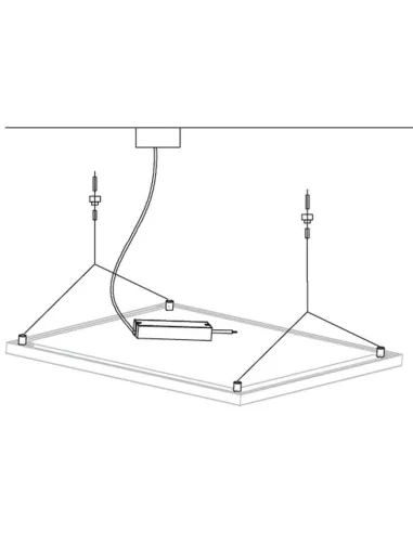 Kit sospensione Nobile per pannelli Led serie LPZ66 AZ7