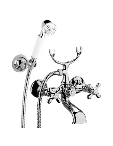 Paffoni Iris bath mixer with chromed hand shower IRV023CR