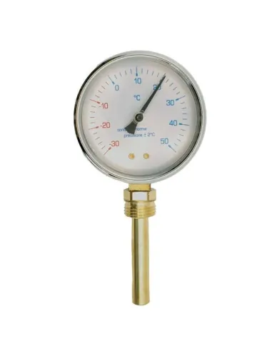 Ferrari bimetallic thermometer Diameter 80 mm 1/2 L 100 mm 110494