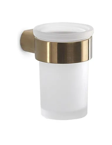 Gedy Pirenei wall toothbrush holder in matt gold glass PI10-88