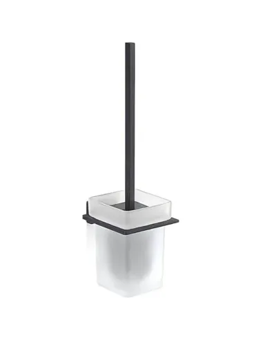 Wall mounted toilet brush holder Gedy Atena matt black 4433-03-14