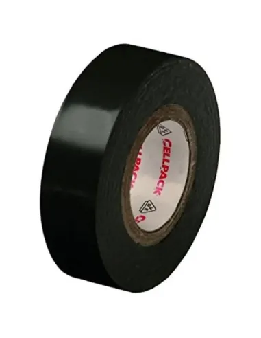 Black insulating tape CELLPACK 25X25X0.15 in PVC 145773