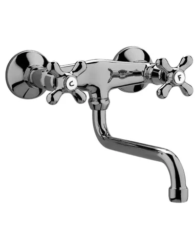 Paffoni Iris chrome wall-mounted sink mixer IRV161CR