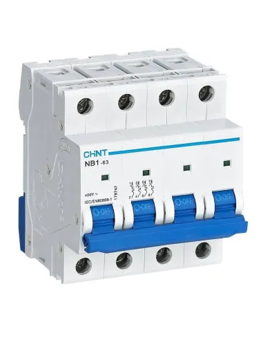 Interruttore Magnetotermico Chint NB1-63 4P 20A 6kA C 4 Moduli 180399