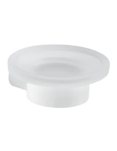 Wall mounted soap dish Gedy Pirenei matte white glass PI11-02