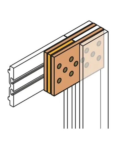 Abb shaped connection between busbars for switchboards for 400A - 630A - 800A PFCB4080