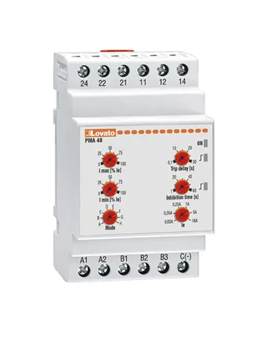 Lovato single-phase three-phase current relay 5/16A 24-240V 3M PMA20241